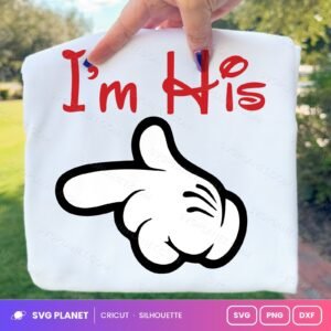 Im His Mickey Glove Pointing Free SVG PNG DXF