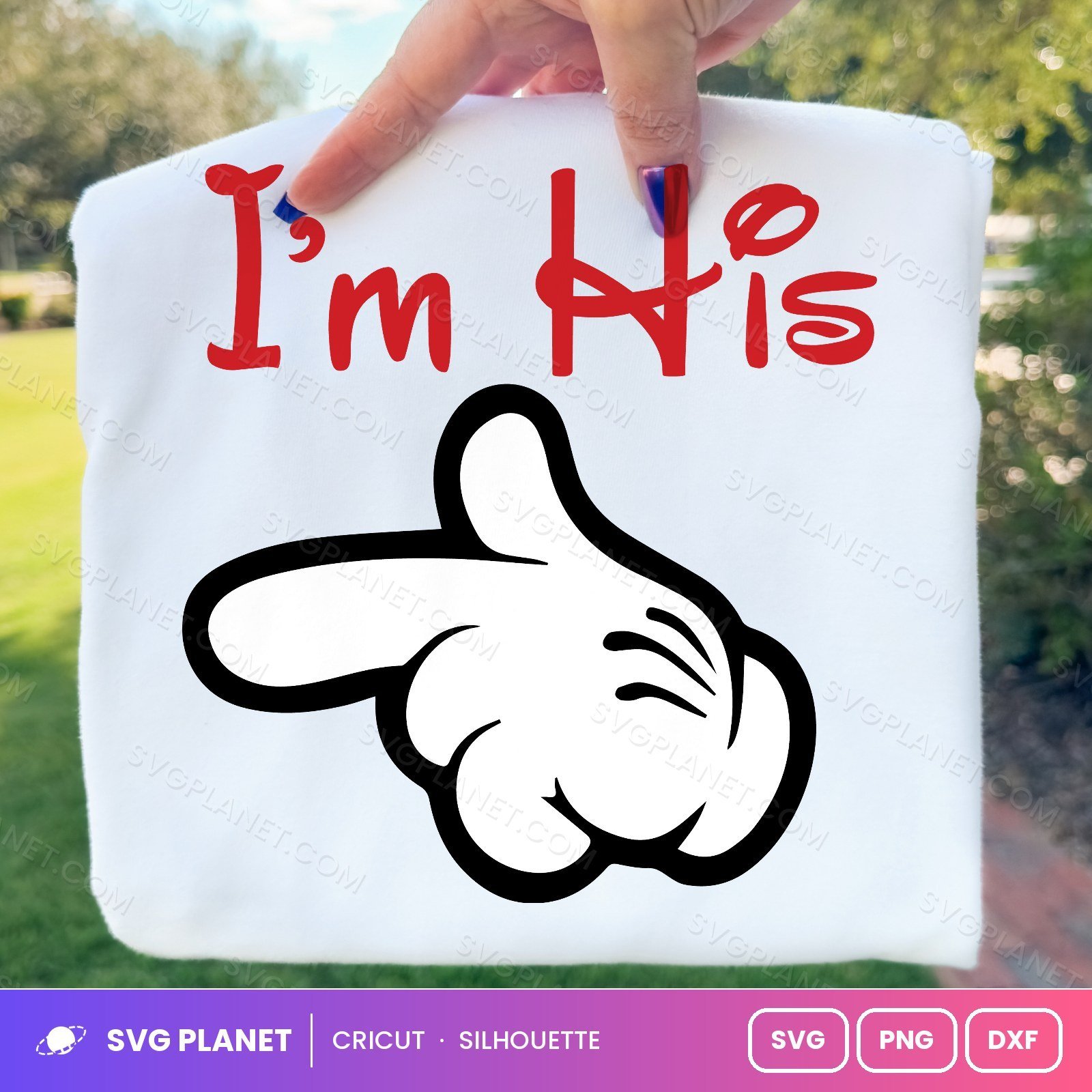 Im His Mickey Glove Pointing Free SVG PNG DXF