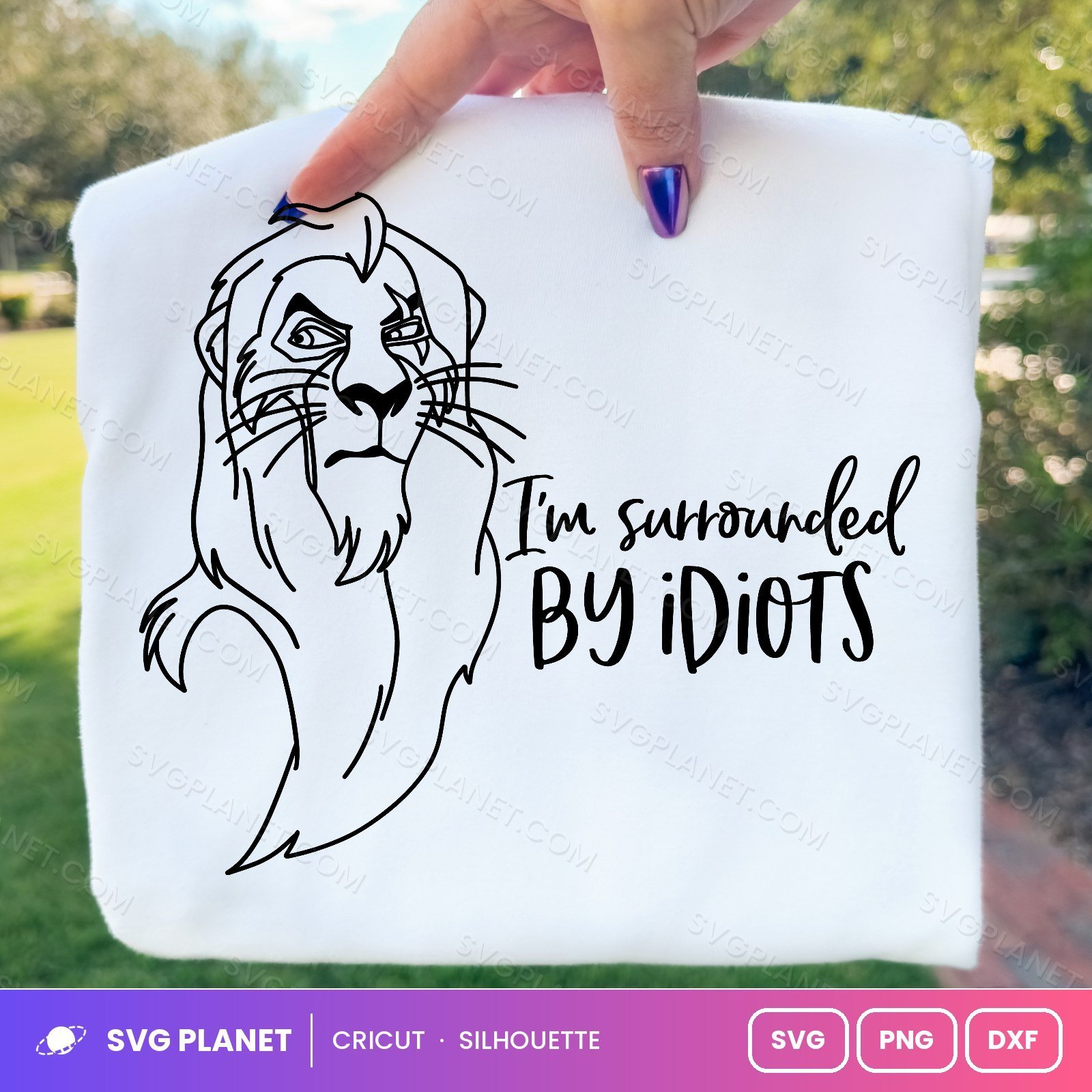 Im Surrounded By Idiots (1) Free SVG PNG DXF
