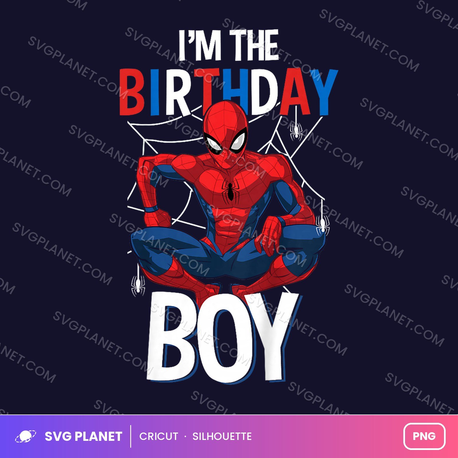 Im The Birthday Boy Spiderman Birthday PNG