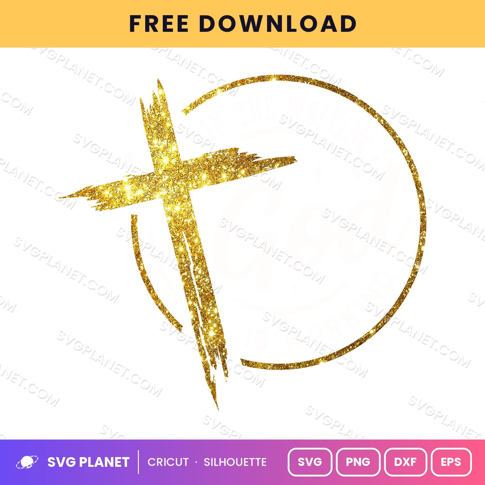 In The Waiting God Is Working Gold 1 Free SVG PNG DXF