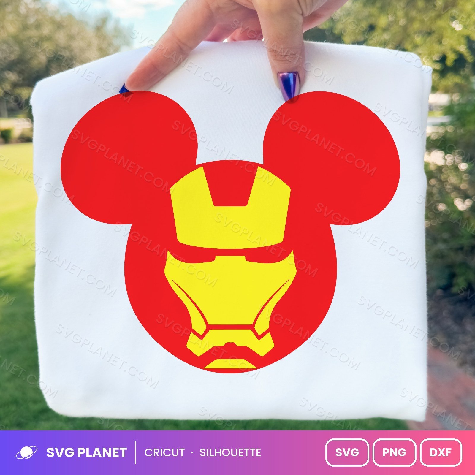 Iron Man Mickey Free SVG PNG DXF