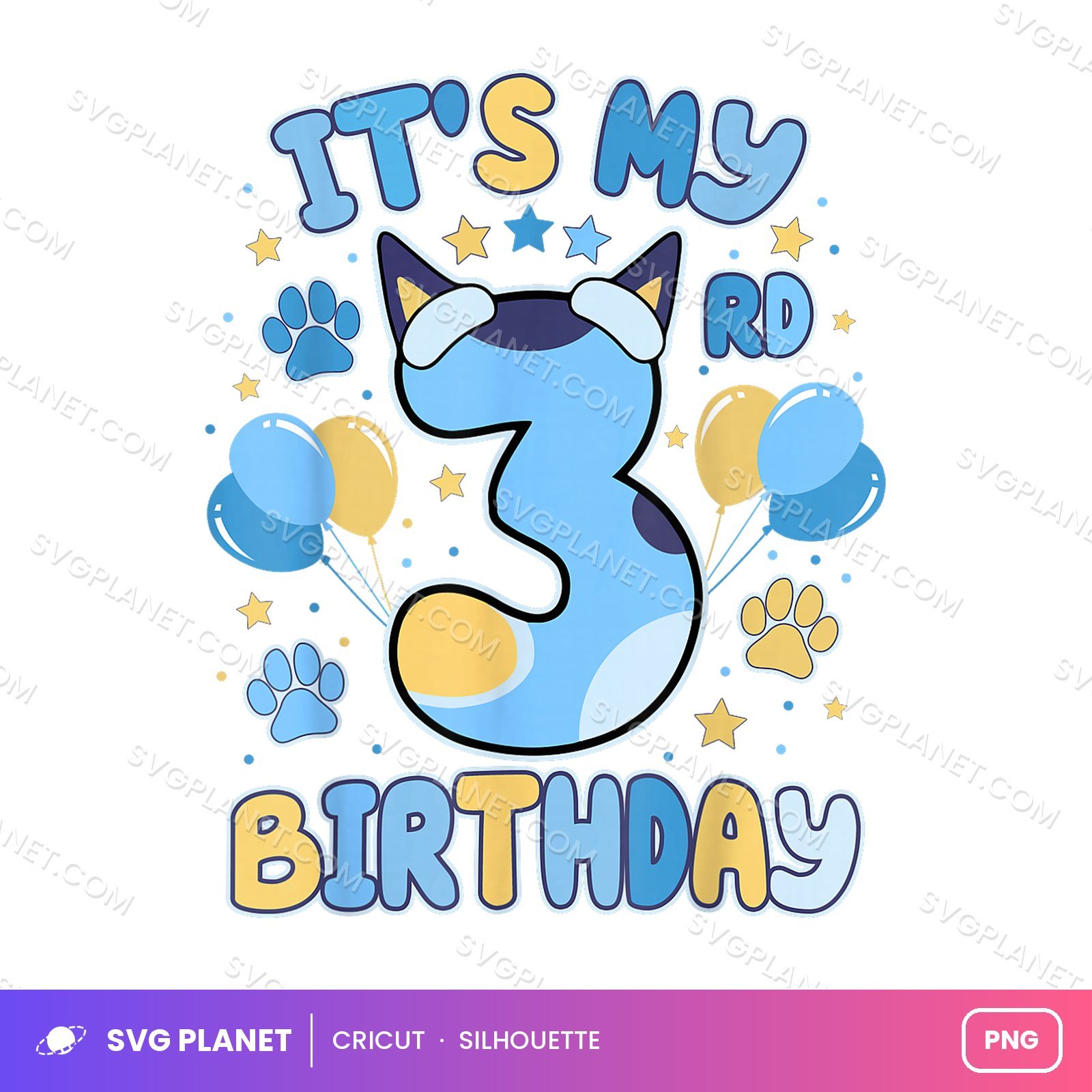 Its My 3rd Birthday PNG