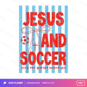 Jesus And Soccer Score The Goal Set Before You PNG
