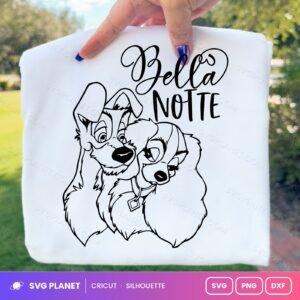 Lady And The Tramp Bella Notte Free SVG PNG DXF