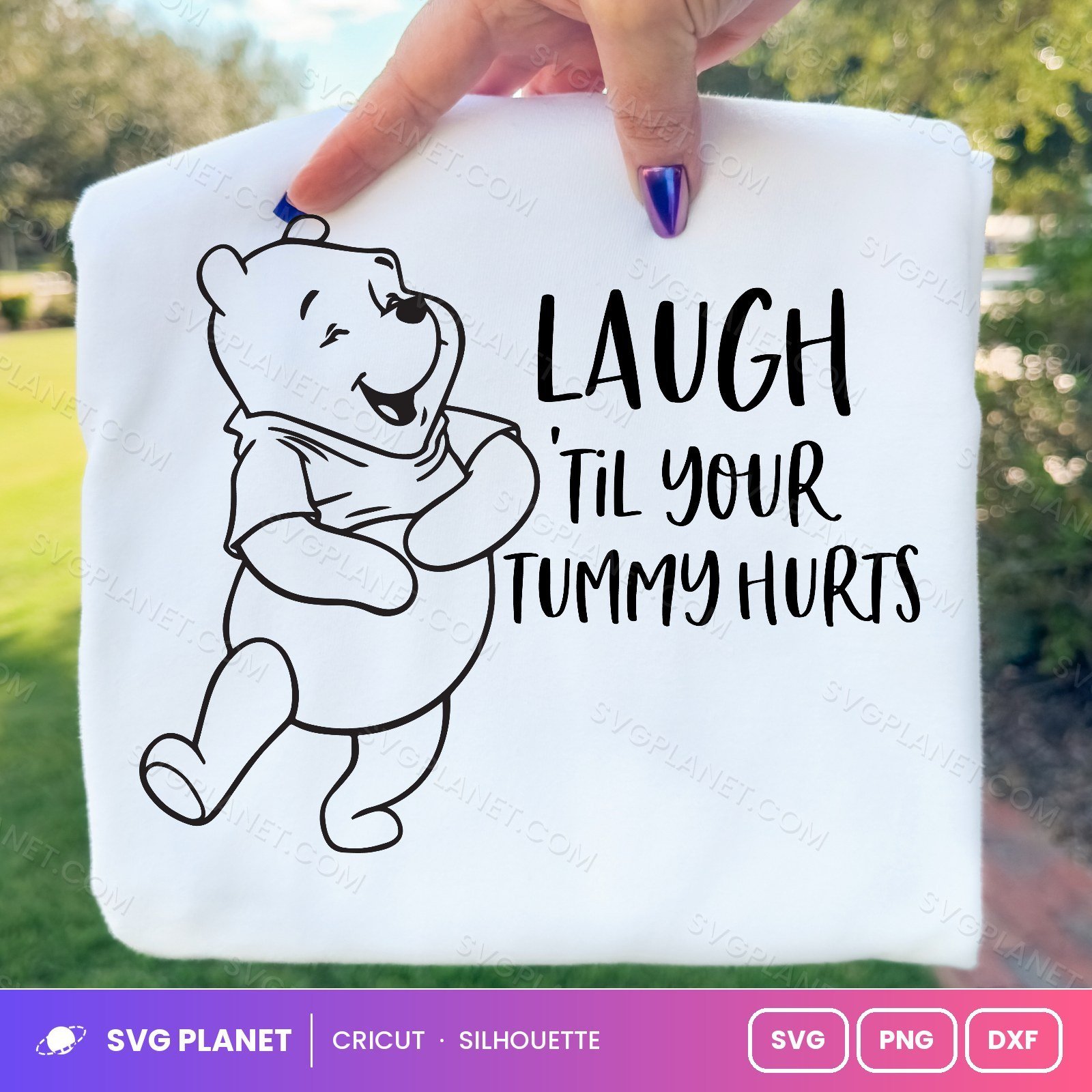 Laugh Til Your Tummy Hurts Free SVG PNG DXF