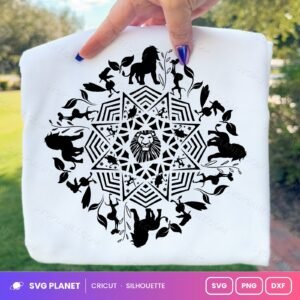 Lion King Mandala Free SVG PNG DXF