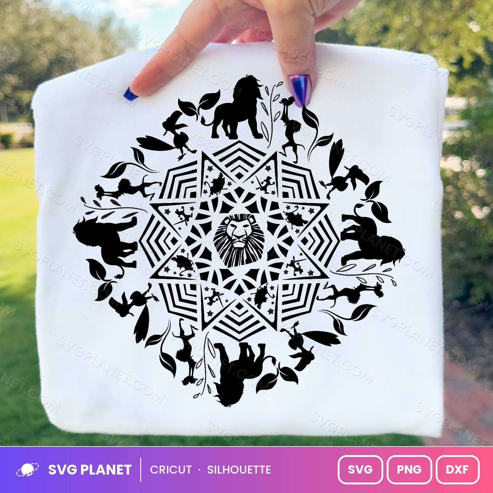Lion King Mandala Free SVG PNG DXF