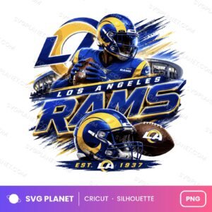 Los Angeles Football, Rams Football Design, Football Fan Graphic