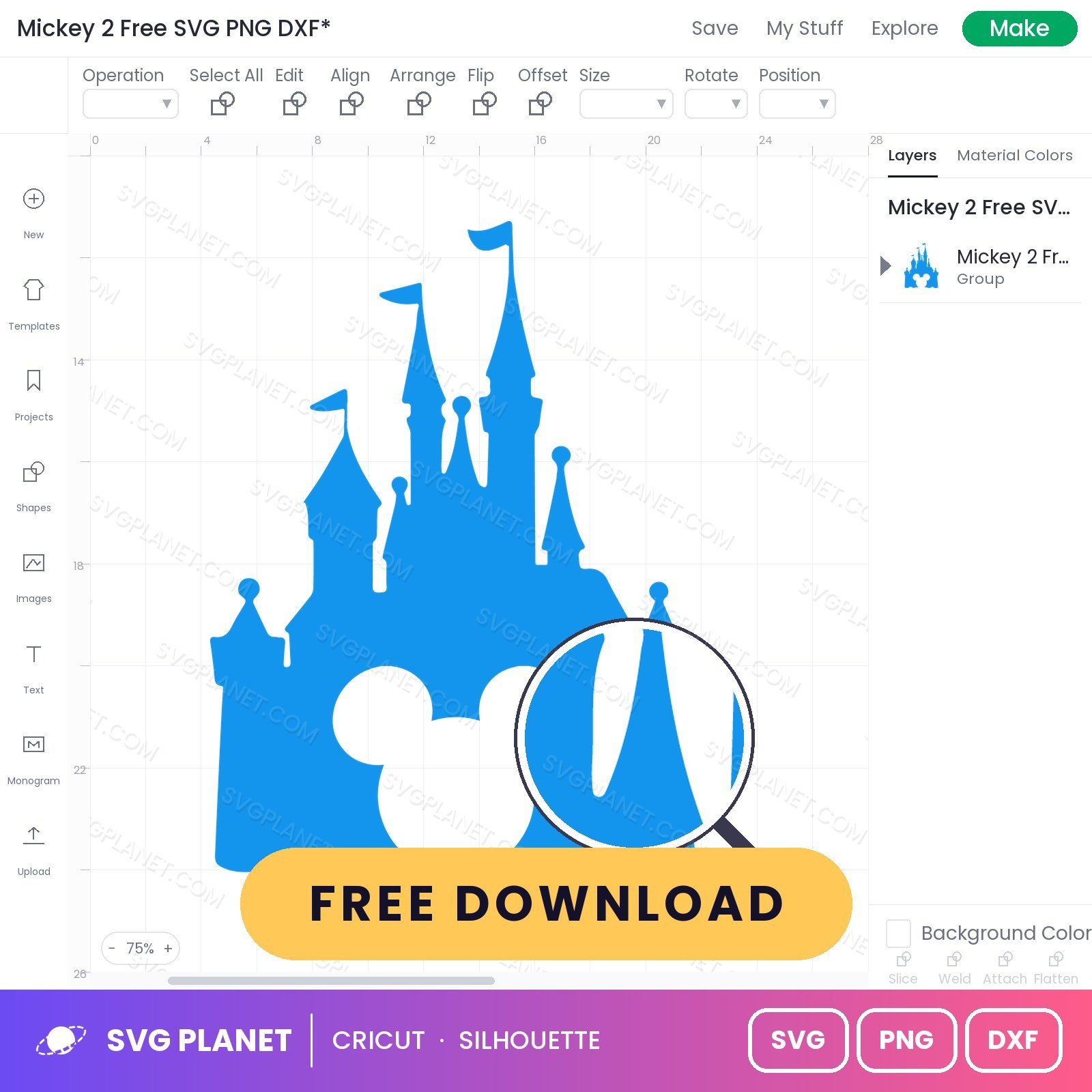 Mickey 2 Free SVG PNG DXF - Image 3