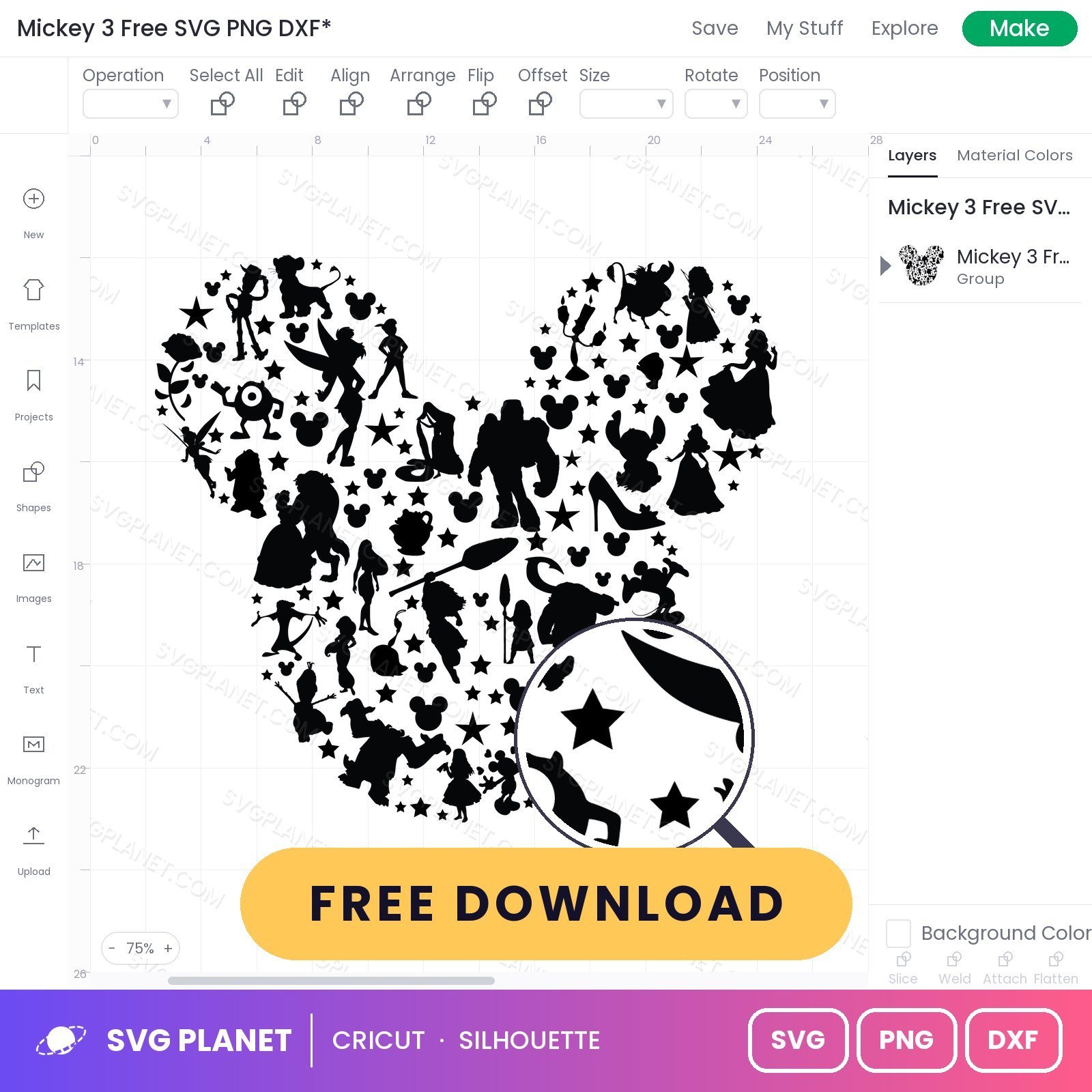 Mickey 3 Free SVG PNG DXF - Image 3