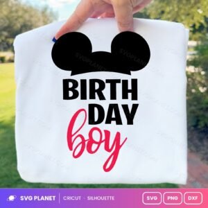 Mickey Birthday Boy 2 Free SVG PNG DXF