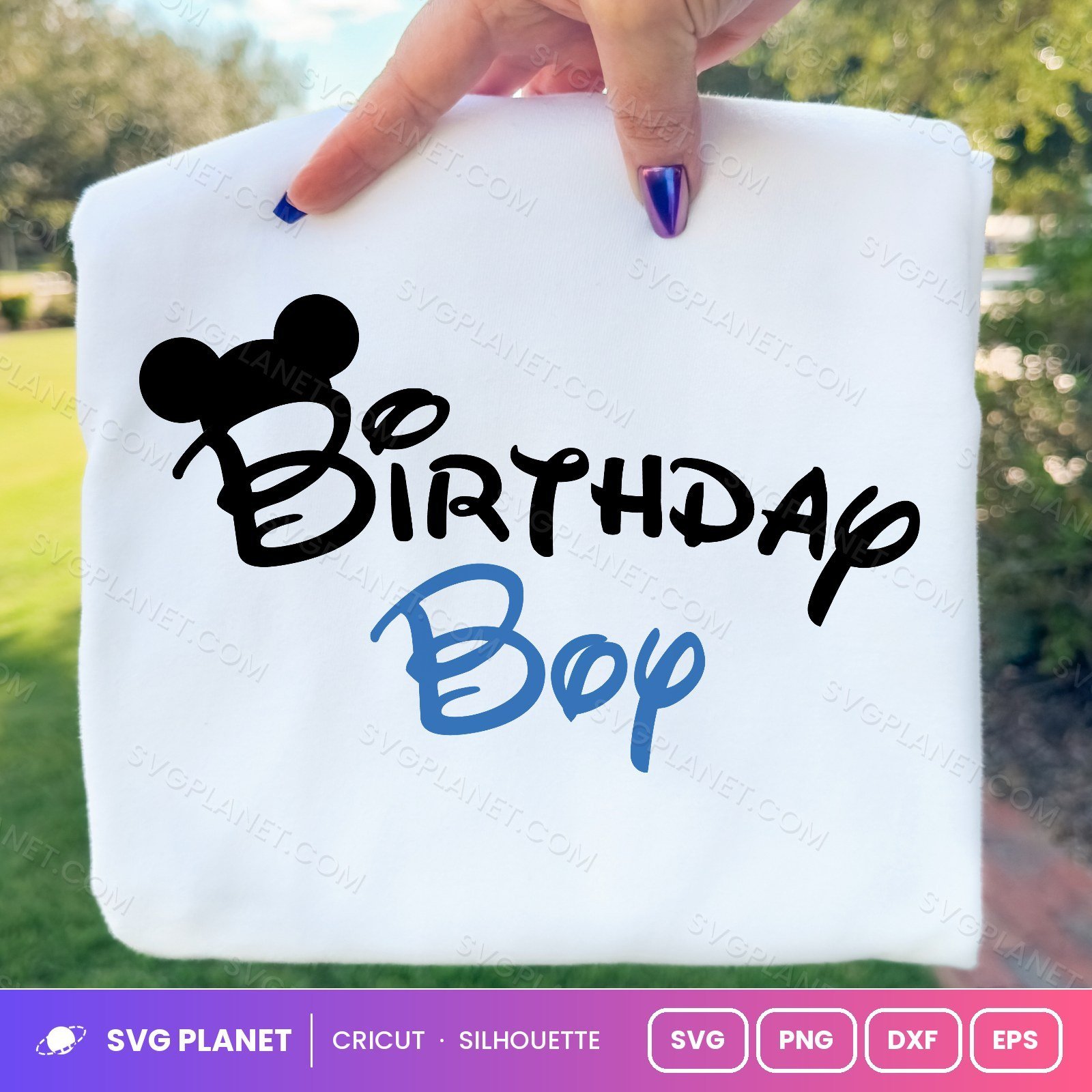 Mickey Birthday Boy Free SVG PNG DXF