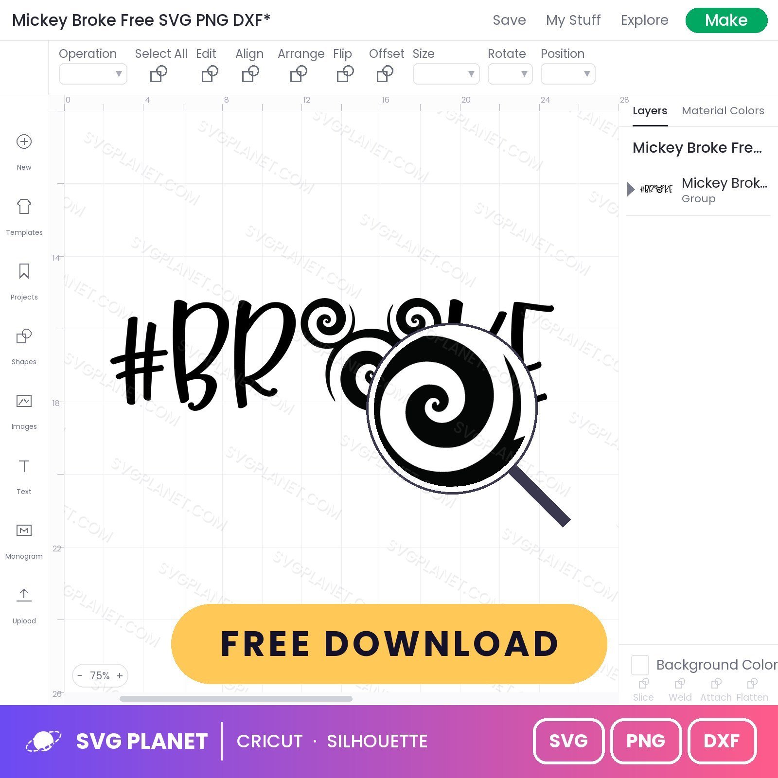 Mickey Broke Free SVG PNG DXF - Image 3