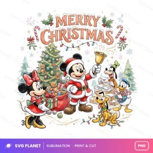 Mickey Christmas, Disney Christmas Clipart, Minnie Mouse Xmas Art PNG