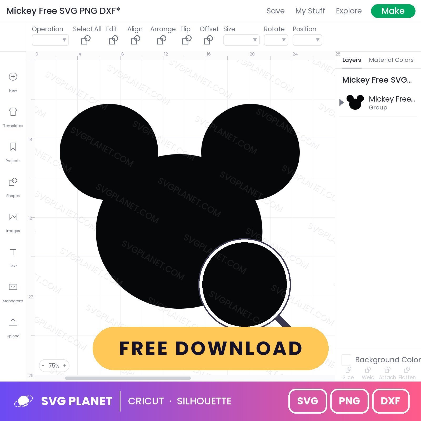Mickey Free SVG PNG DXF - Image 3
