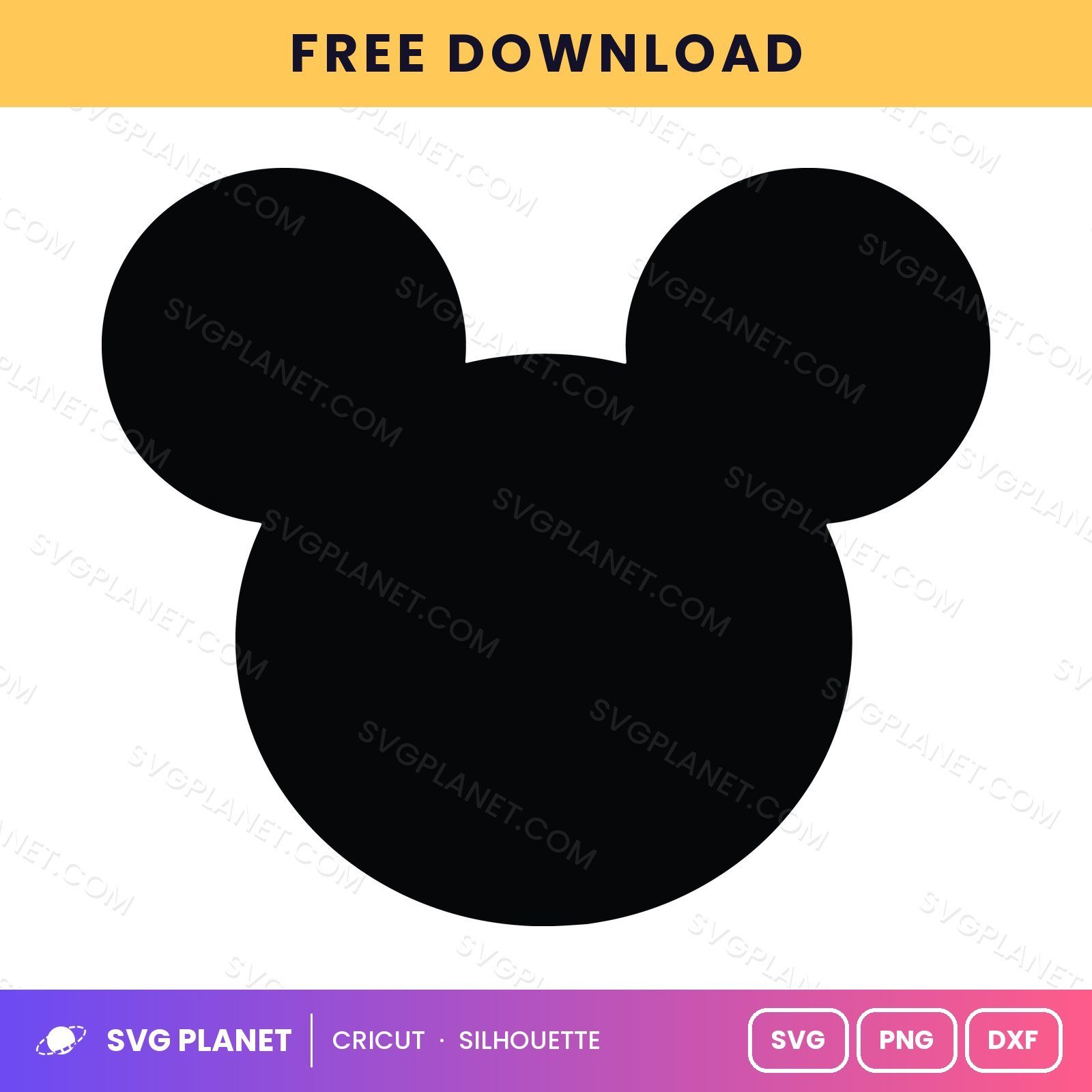 Mickey Free SVG PNG DXF - Image 2