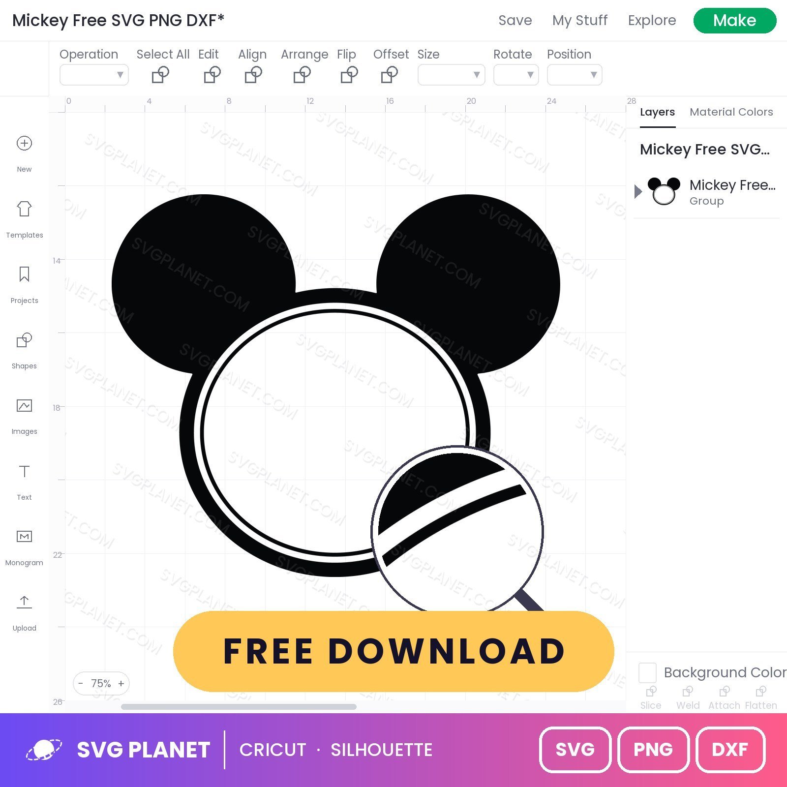 Mickey Free SVG PNG DXF - Image 3