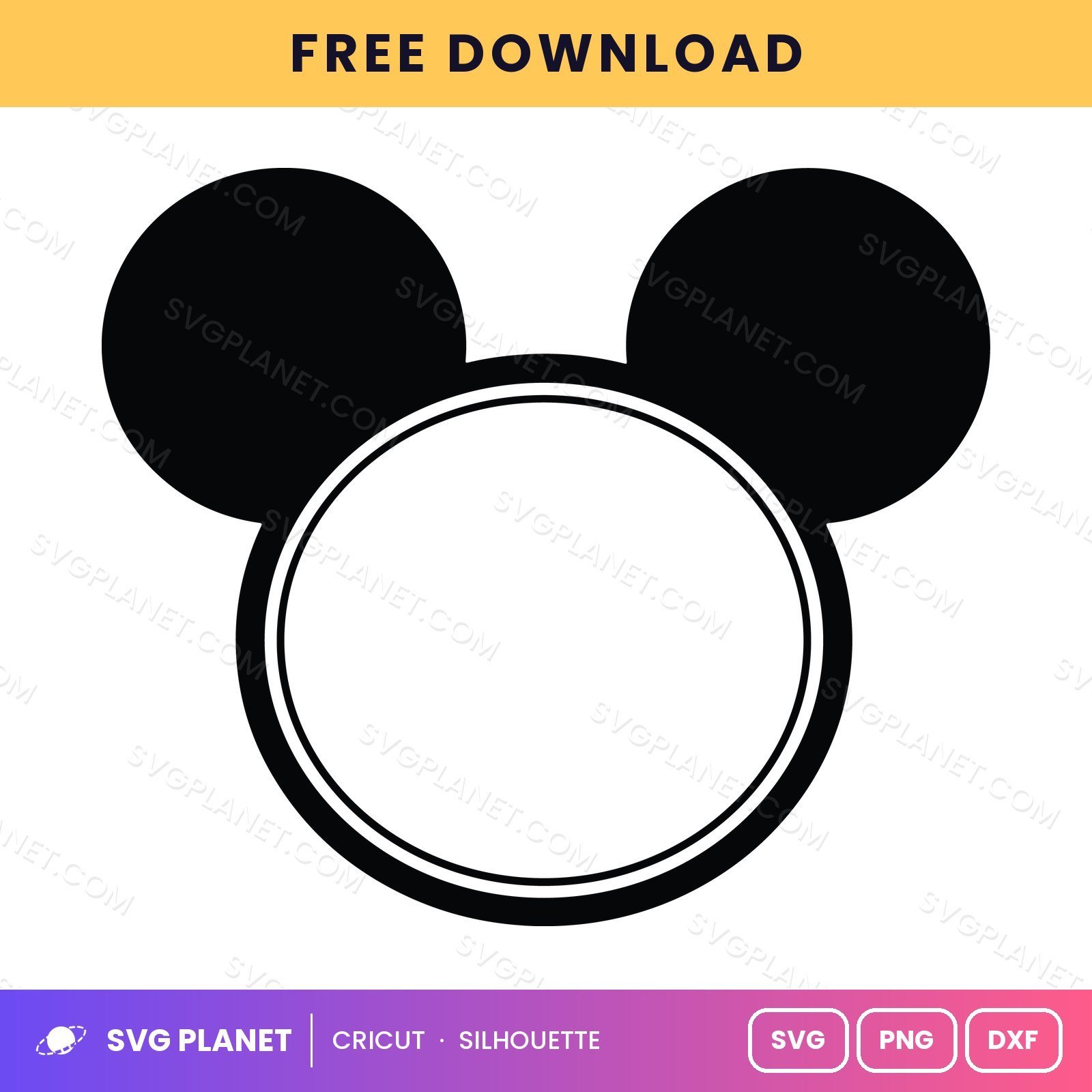 Mickey Free SVG PNG DXF - Image 2