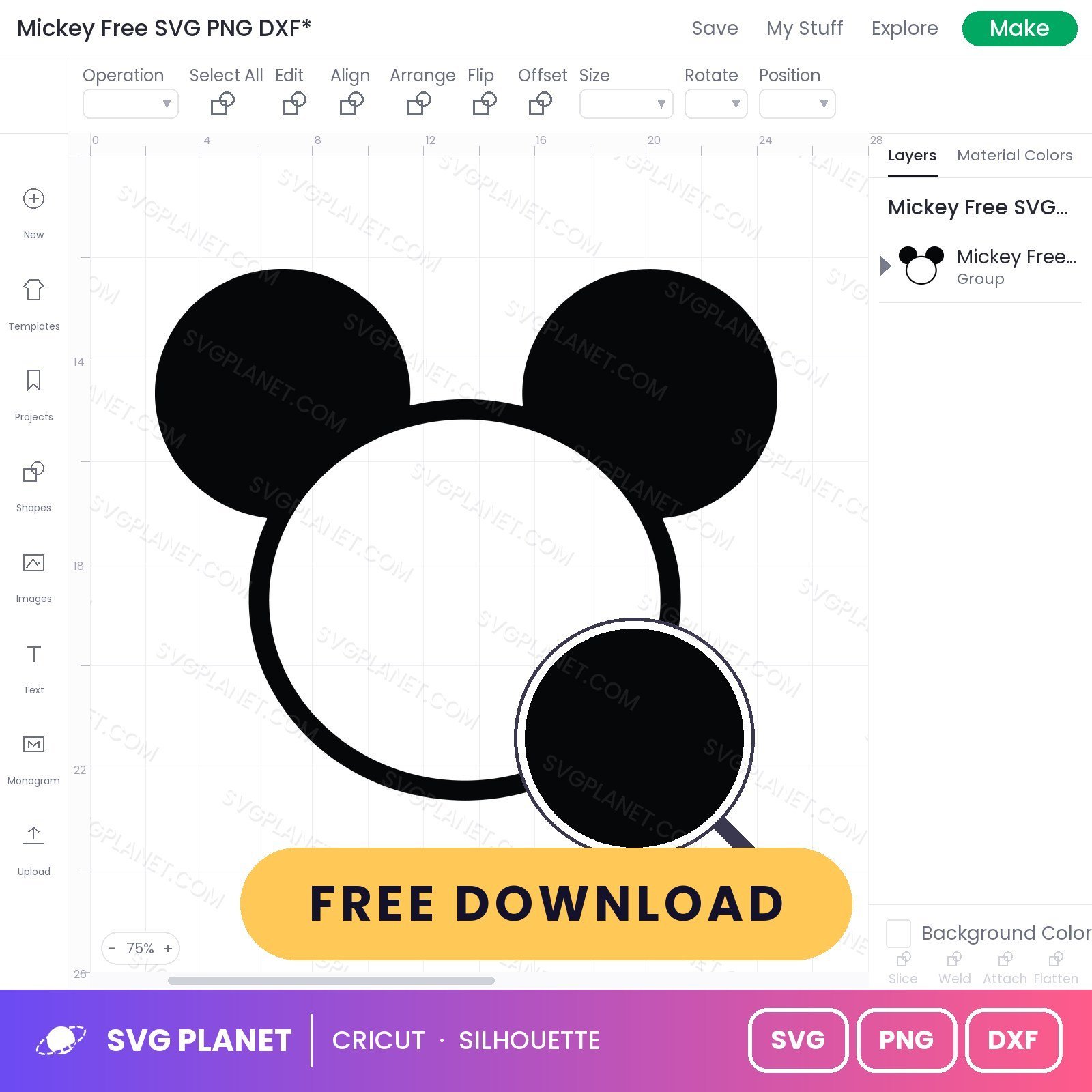 Mickey Free SVG PNG DXF - Image 3