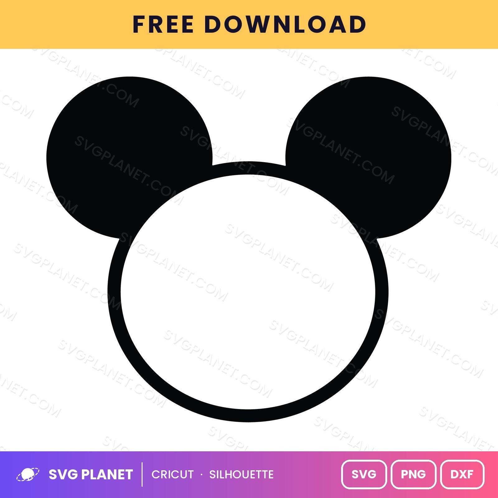 Mickey Free SVG PNG DXF - Image 2