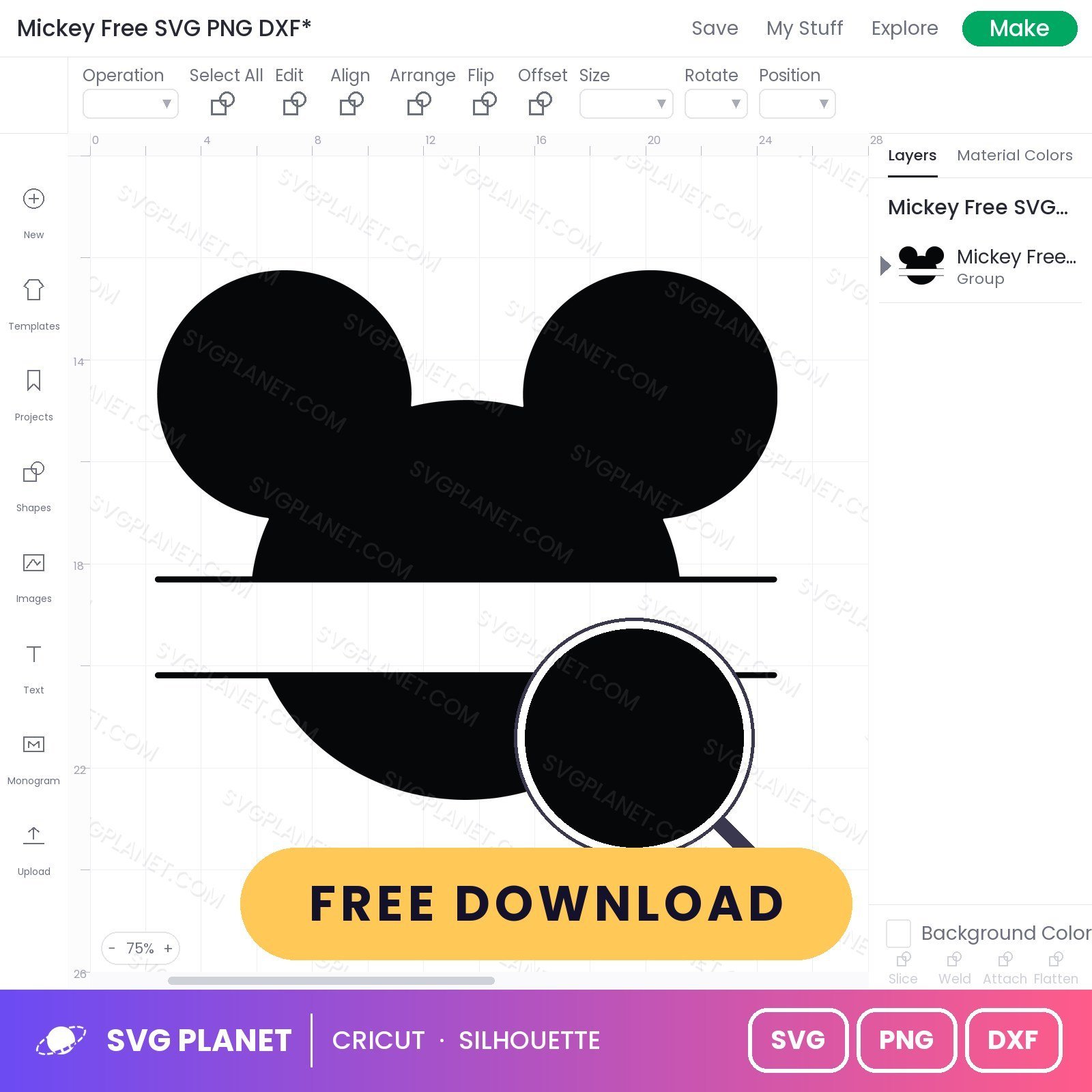 Mickey Free SVG PNG DXF - Image 3