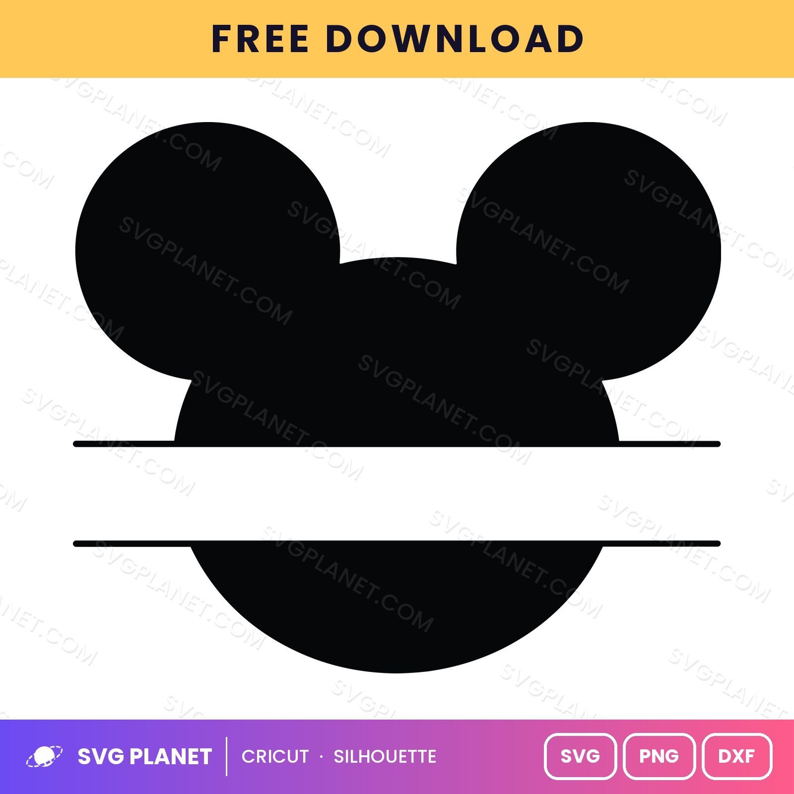 Mickey Free SVG PNG DXF - Image 2
