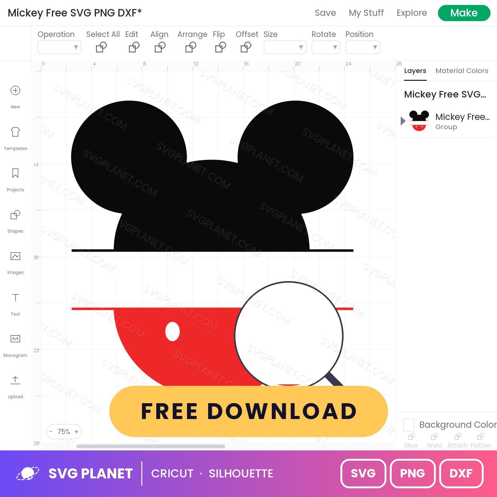 Mickey Free SVG PNG DXF - Image 3