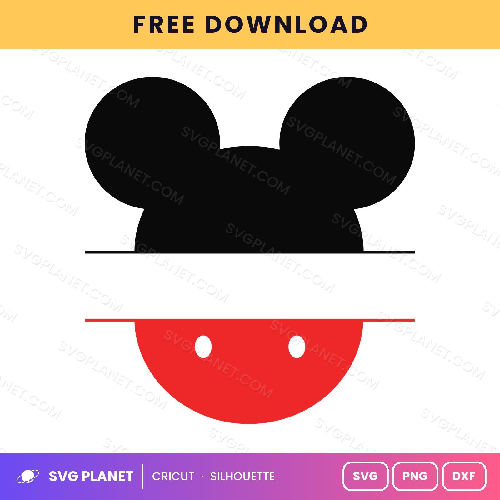 Mickey Free SVG PNG DXF - Image 2
