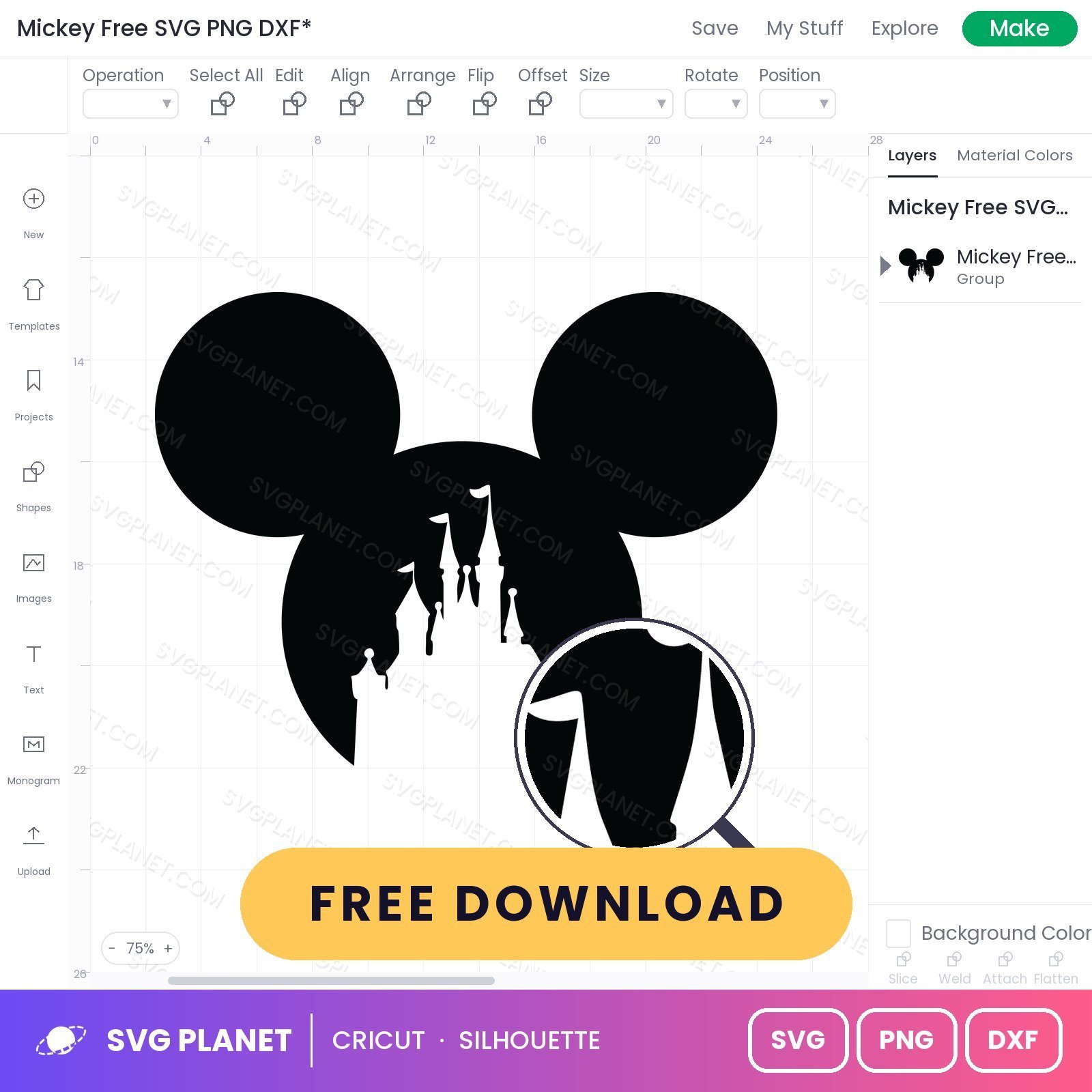 Mickey Free SVG PNG DXF - Image 3