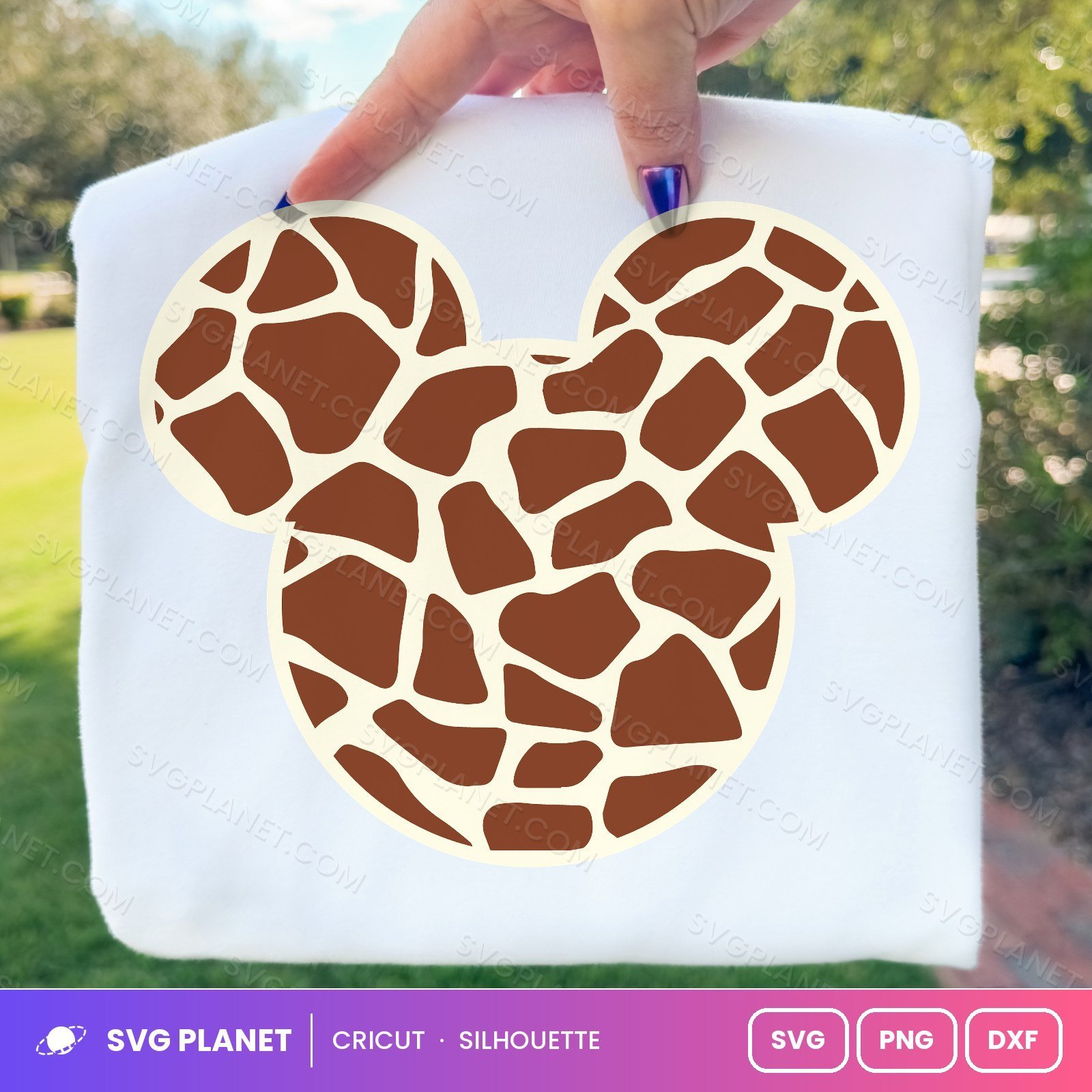 Mickey Giraffe Free SVG PNG DXF