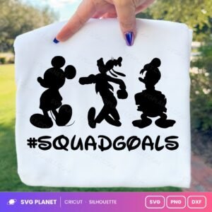 Mickey Goofy Donald Squad Goals Free SVG PNG DXF