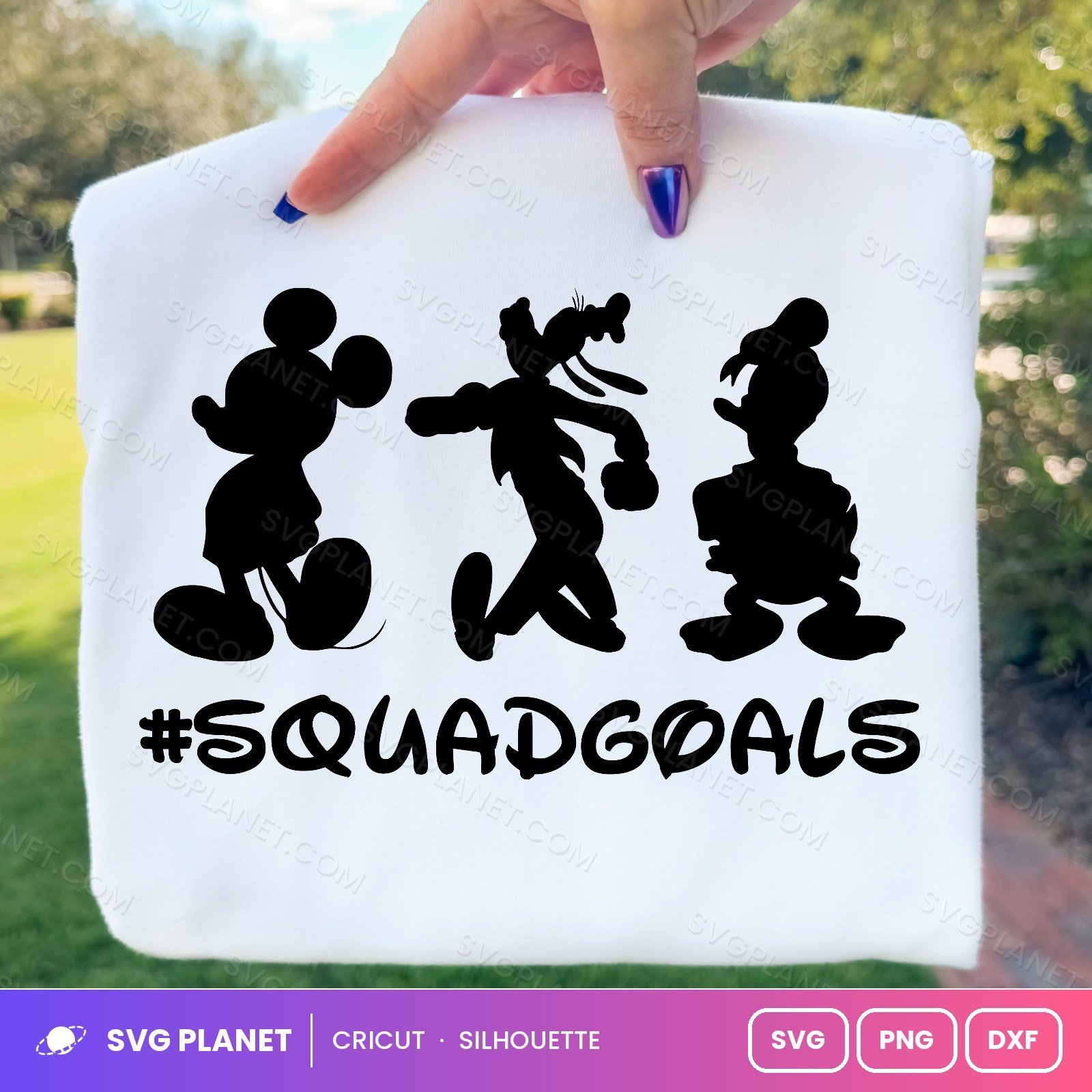 Mickey Goofy Donald Squad Goals Free SVG PNG DXF