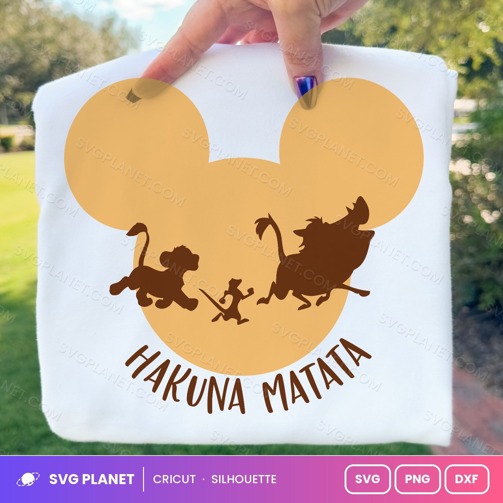 Mickey Hakuna Free SVG PNG DXF
