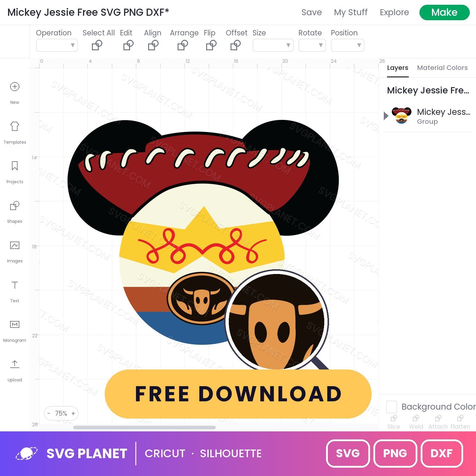 Mickey Jessie Free SVG PNG DXF - Image 3