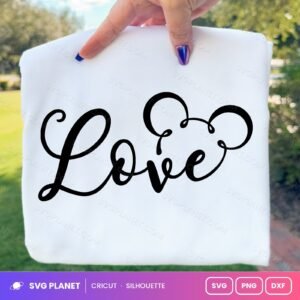 Mickey Love Outline Free SVG PNG DXF