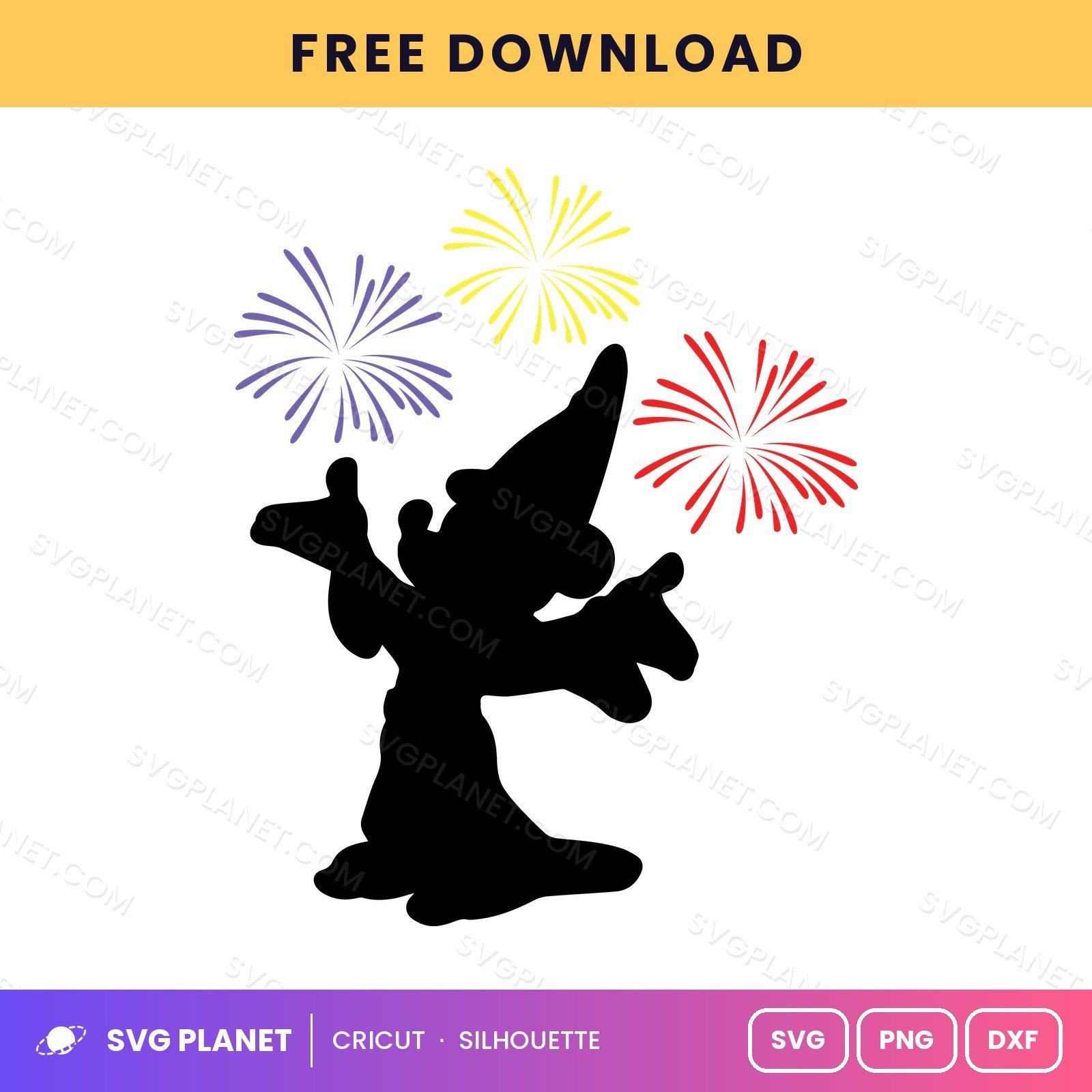 Mickey Magician Free SVG PNG DXF - Image 2