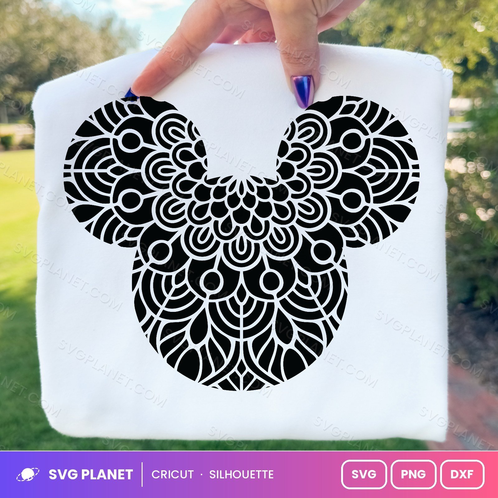 Mickey Mandala Free SVG PNG DXF