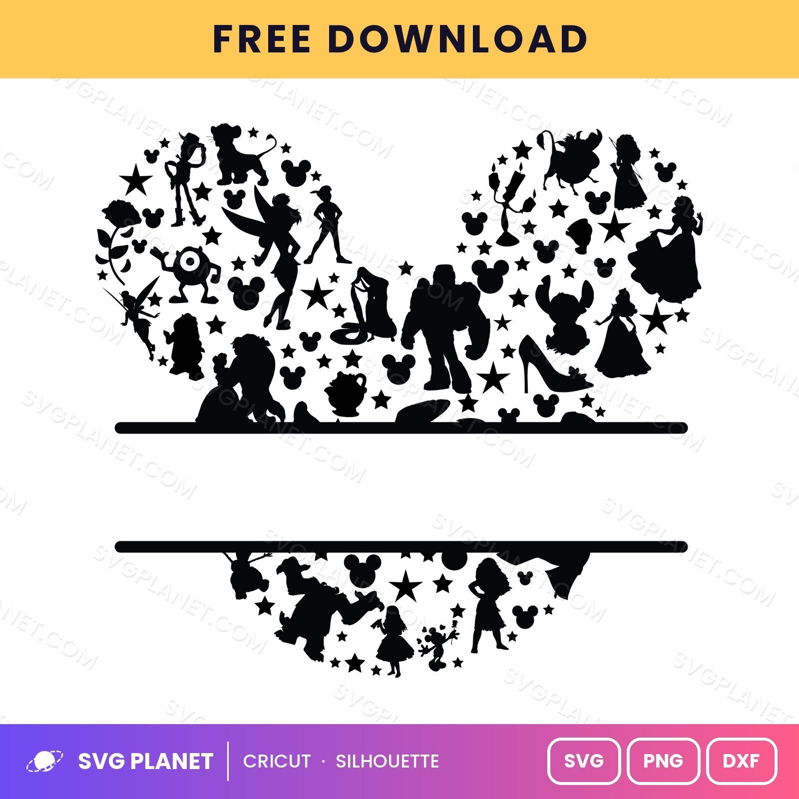 Mickey Name Free SVG PNG DXF - Image 2