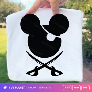 Mickey Pirate Free SVG PNG DXF