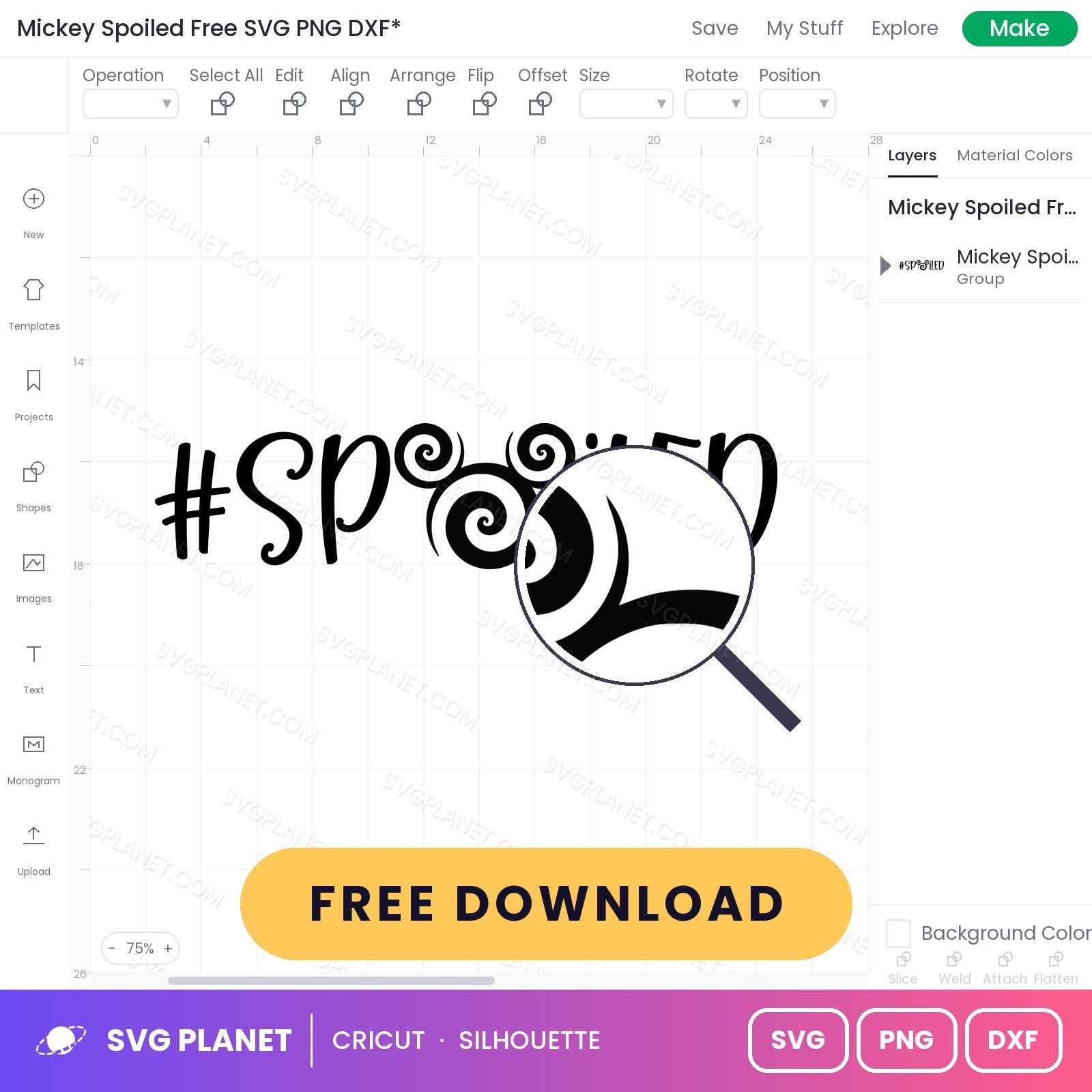 Mickey Spoiled Free SVG PNG DXF - Image 3