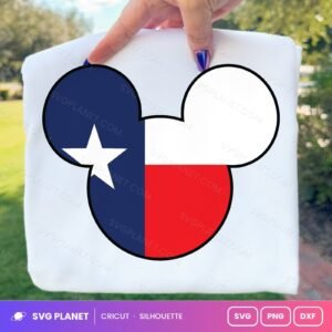 Mickey Texas Free SVG PNG DXF