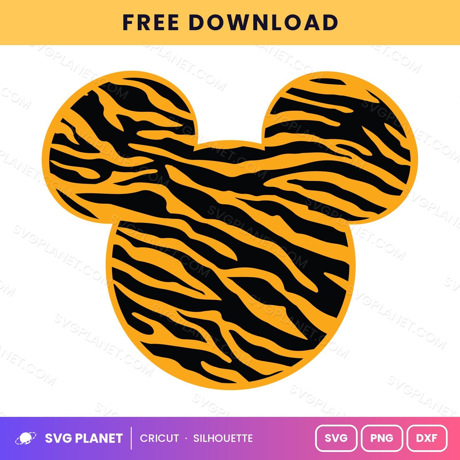 Mickey Tiger Free SVG PNG DXF - Image 2