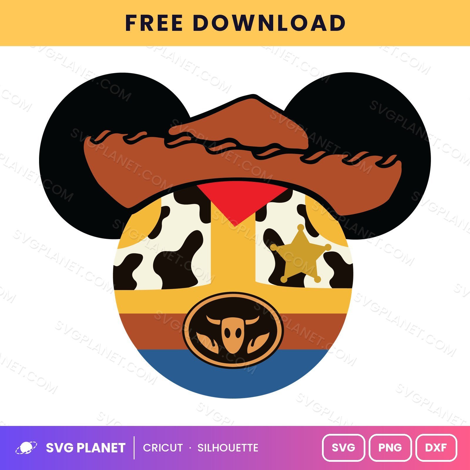 Mickey Woody Free SVG PNG DXF - Image 2