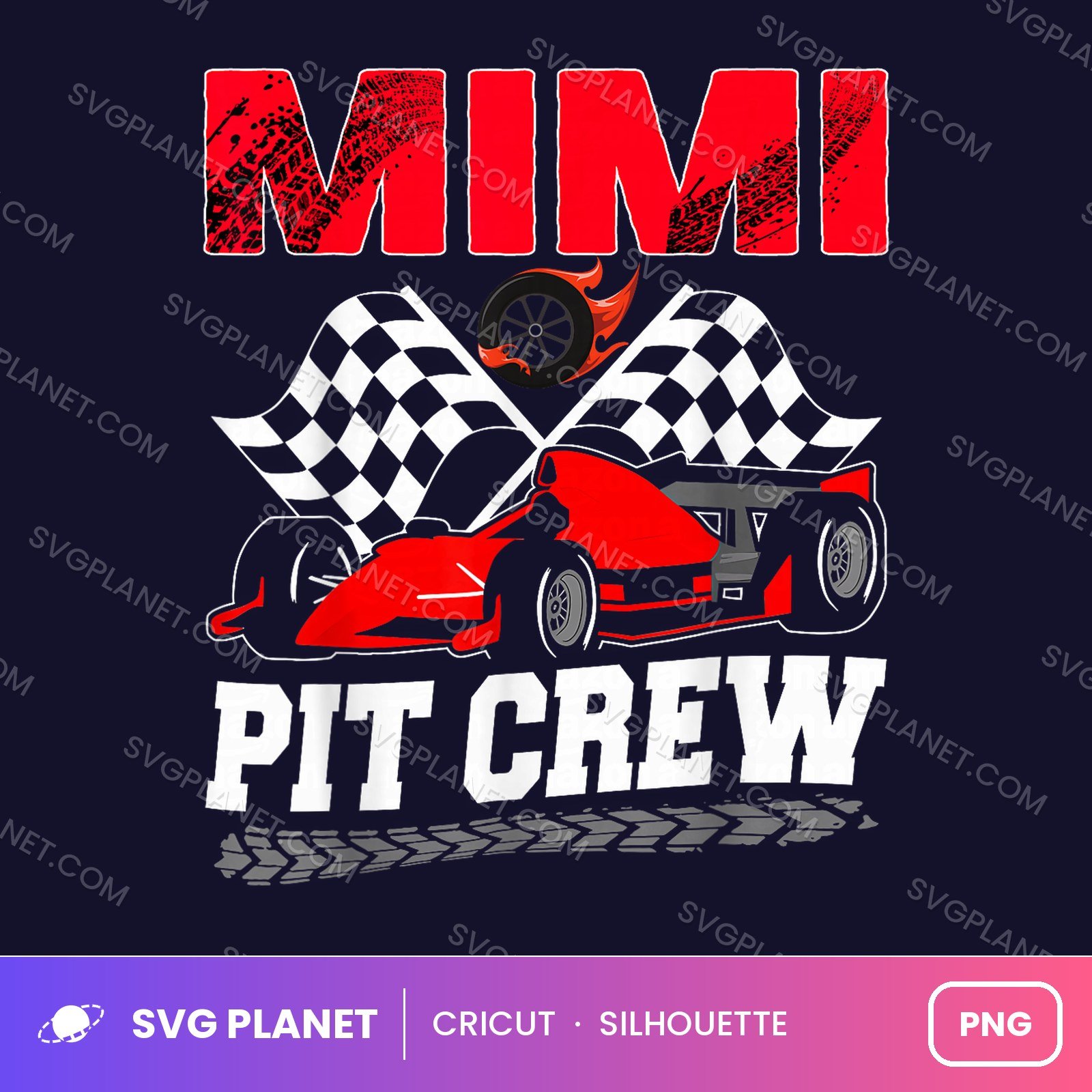 Mimi Pit Crew Funny Birthday PNG