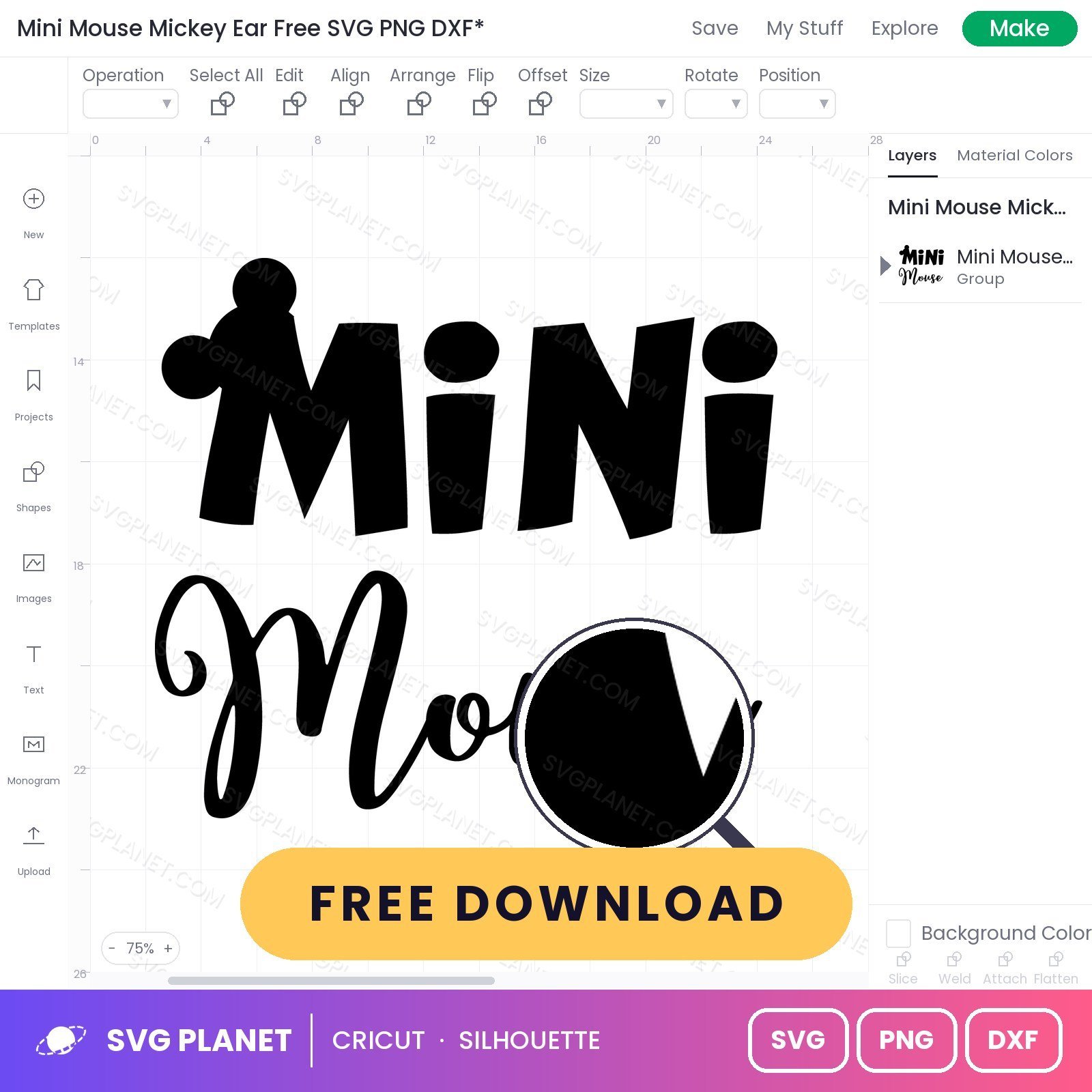 Mini Mouse Mickey Ear Free SVG PNG DXF - Image 3