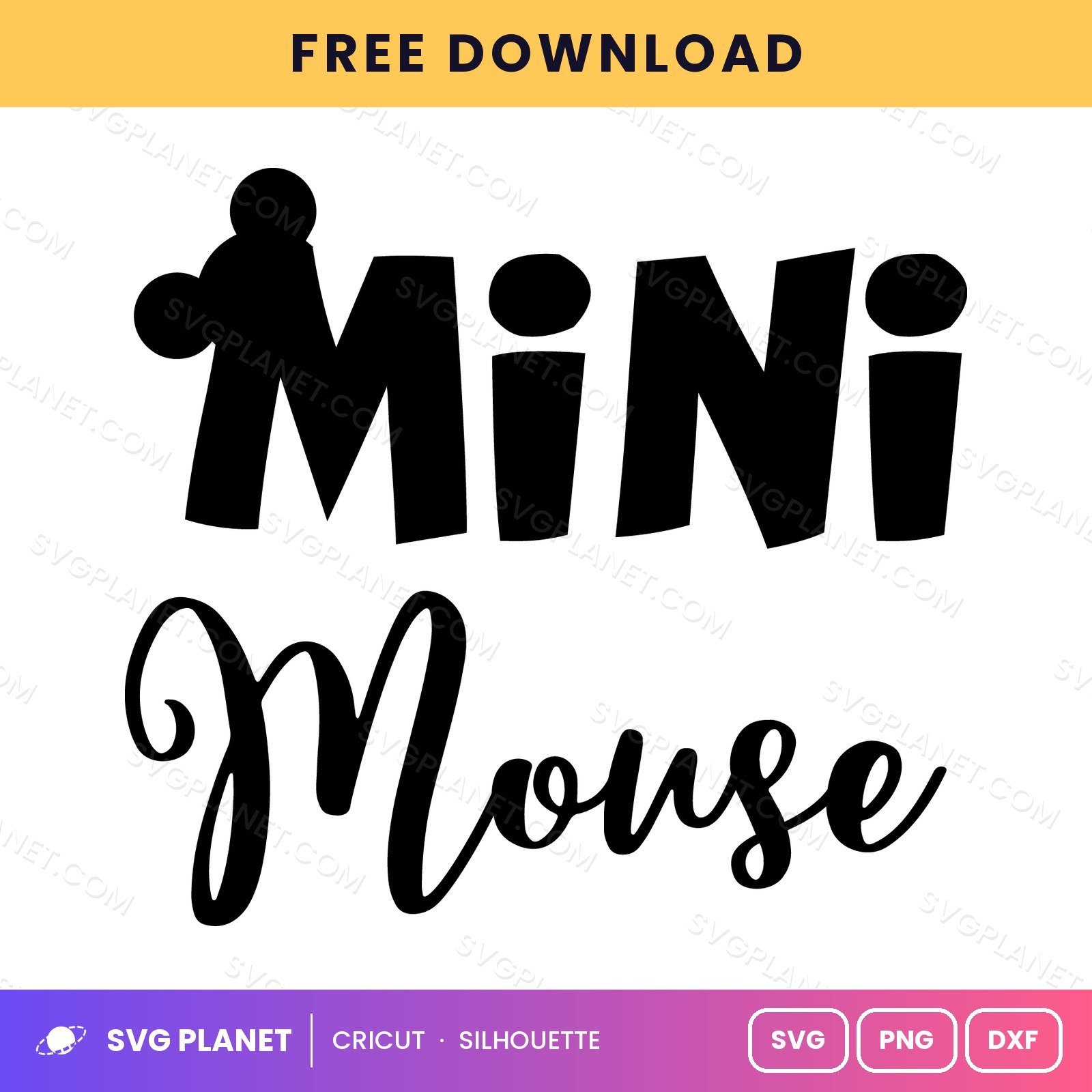 Mini Mouse Mickey Ear Free SVG PNG DXF - Image 2