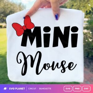 Mini Mouse Red Bow Free SVG PNG DXF