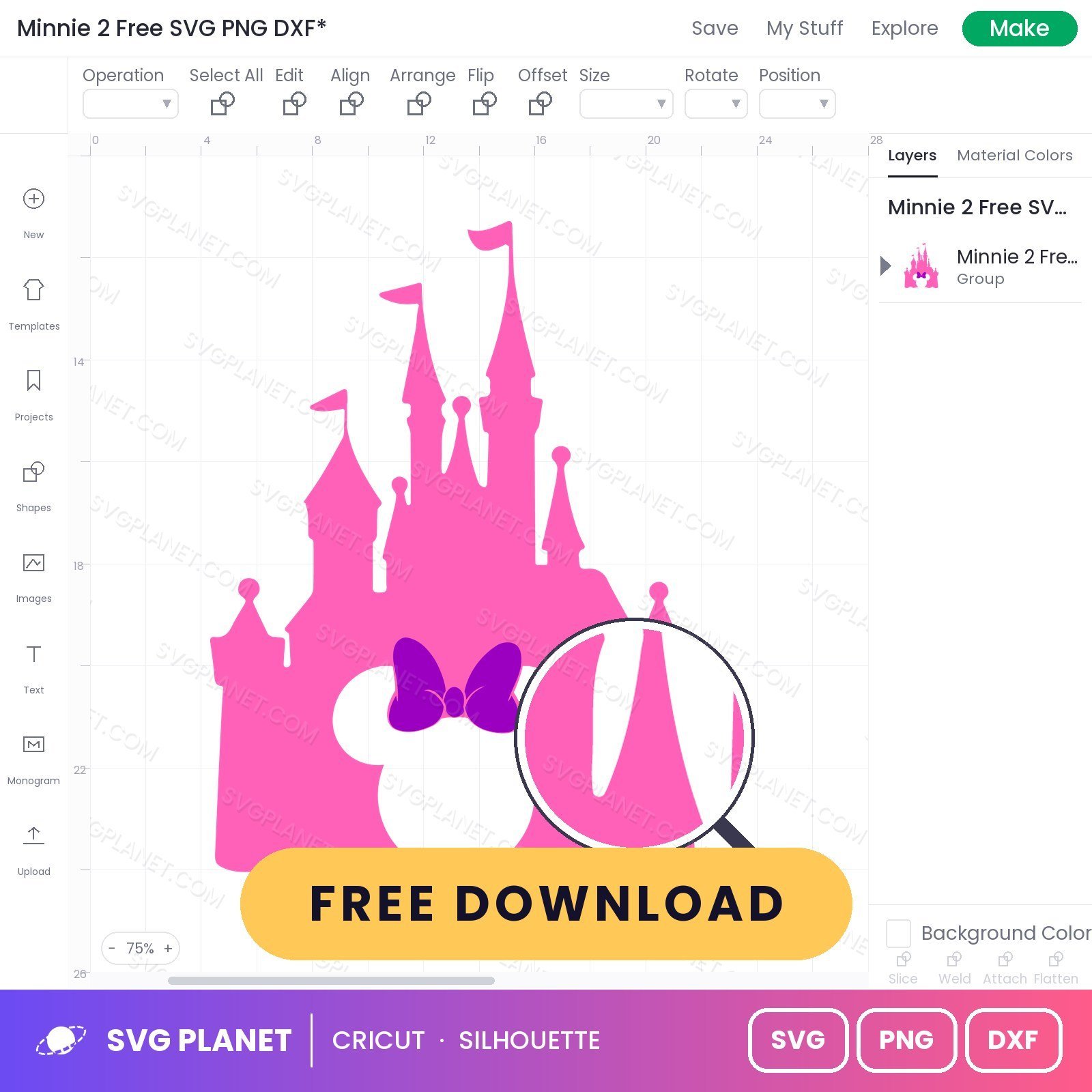 Minnie 2 Free SVG PNG DXF - Image 3