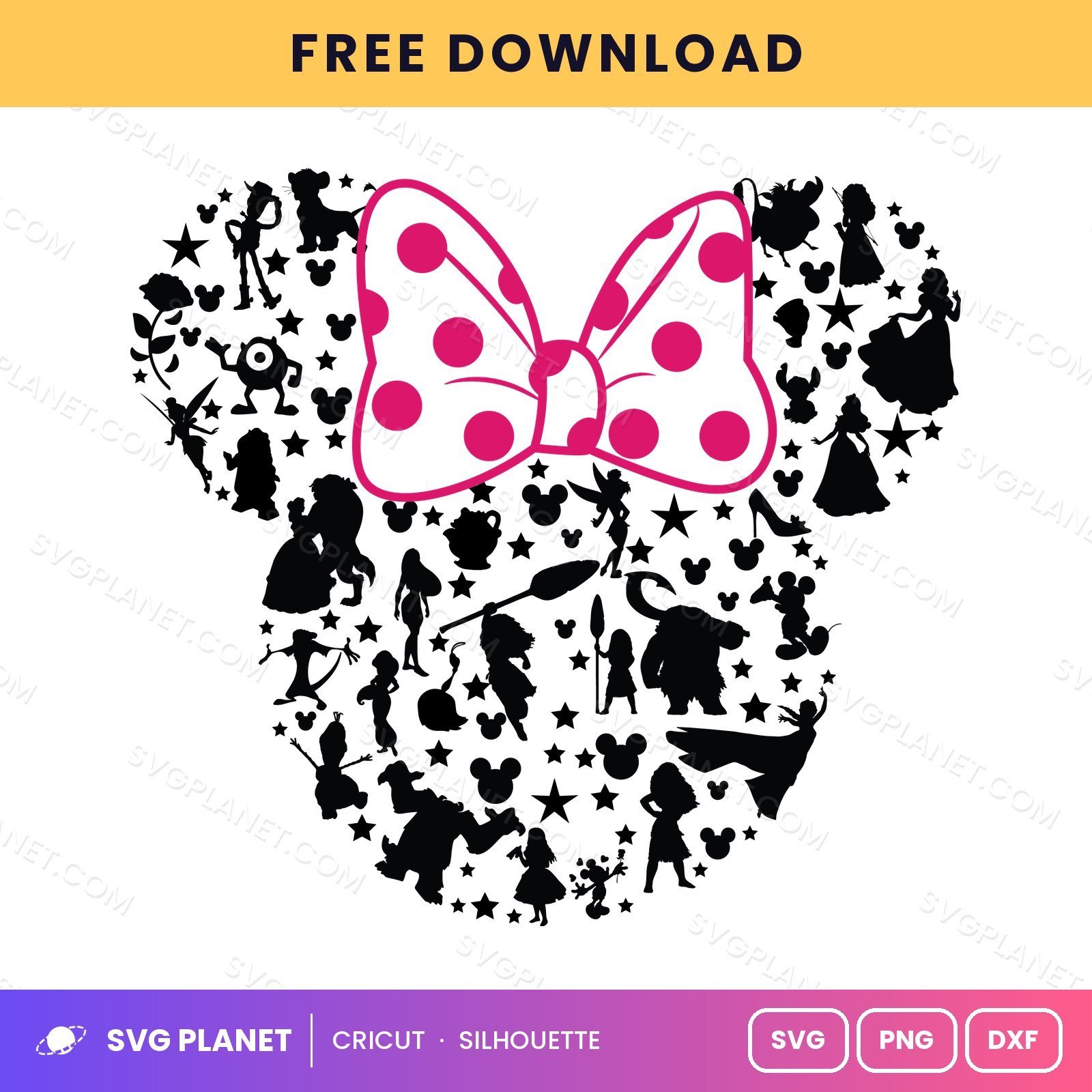 Minnie 3 Free SVG PNG DXF - Image 2